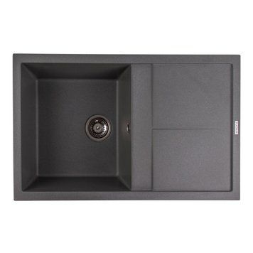 Гранітна мийка для кухні Platinum 7950 Selena матова Сірий мусон 4025 фото