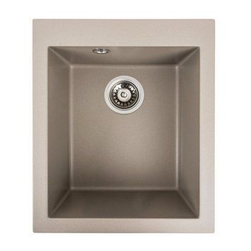 Гранітна мийка для кухні Platinum 4150 SOKIL матовий Титан 40326 фото