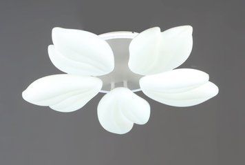 Люстра стельова світлодіодна VALESO 5 плафонів LED 76W Білий Сталь Акрил 3000K+6500K YH1413/5 50865 фото